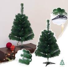 23,6 Zoll großer künstlicher Mini-Weihnachtsbaum mit LED-Beleuchtung, ideal als Tischdekoration für die Weihnachtszeit im Innenbereich.