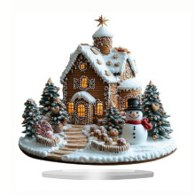 Figúrka perníkovej chalúpky z mäty piepornej od RAZ Imports, výška 28 cm, hlinené cesto, vianočná dekorácia