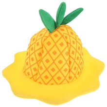 Chapeau ananas, chapeau rigolo, coiffe, chapeau de fête fruitée, chapeau bob en peluche amusant, accessoire de cosplay hawaïen pour photos