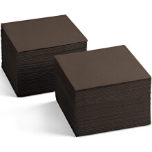 Serviettes jetables aspect lin, 200 serviettes en papier brun de 12,7 x 12,7 cm (5 x 5 pouces) pour boissons, bars, restaurants et cafés, serviettes
