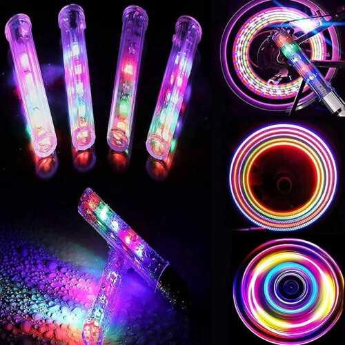 Φως βαλβίδας ελαστικού ποδηλάτου 4 LED (5 LED/βαλβίδα), φως πλήμνης, ακτίνας και 1