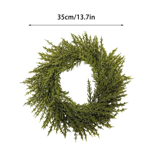 Elegant Floral Wreath – Realistic Greenery, 32cm 1