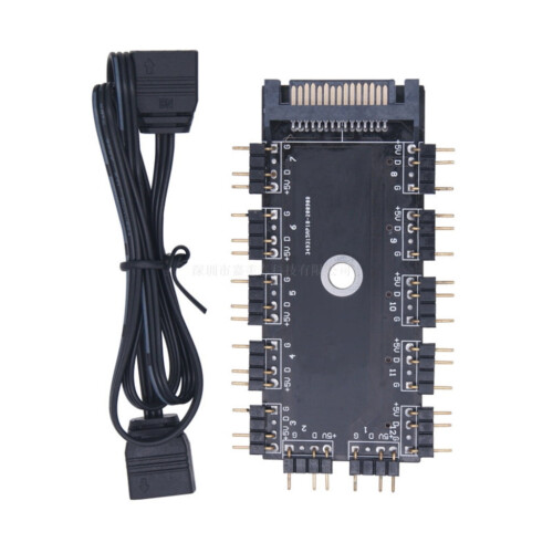 5V3-pins ARGB-interfacehub ARGB LED-hub voor consistente lichteffecten in pc-builds en gaming-setups. Accessoire 1