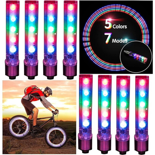 Φως βαλβίδας ελαστικού ποδηλάτου 4 LED (5 LED/βαλβίδα), φως πλήμνης, ακτίνας και
