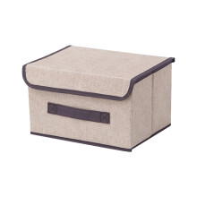 Collapsible Nonwoven Fabric Storage Box, 25x19x16cm, Space-Saving Closet & Dorm Organizer