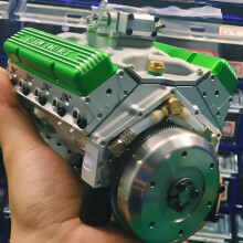 Kit de motor V8 a gasolina, kit de modelo de bloque pequeño OHV a gasolina que funciona: construye tu propio motor V8 ecológico STEM, regalo ideal