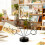 Adjustable Photo Frame Tree with Iron Wires and Wooden Base 4