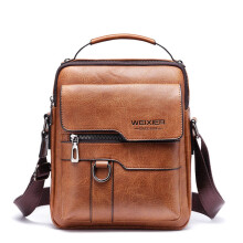Pánska kožená crossbody kabelka vo vintage štýle – taška cez rameno na biznis aj ležérne nosenie s viacerými možnosťami nosenia, vhodná