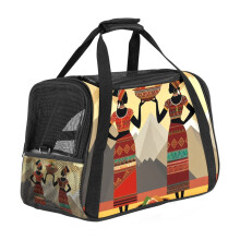 Exotic Tribal Woman Portable Dog Carrier Bag & Cozy Cat Carrying Case for Small Pets,Puppy Soft-Sided Pet Travel Bag