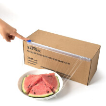 Thick Plastic Food Wrap 12" x 2000ft, Slide Cutter, Durable for Home & Commercial Use – Compatible with Standard Dispensers
