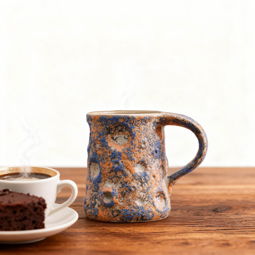 Glazed Cloud And Moon Mug Ceramic Coffee Cup For Hot Chocolate Comfortable Handle Drinkware 2