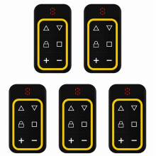 5x8CH multifrekvens garageport fjernbetjening 270-868MHZ kopi fjernbetjening identificerer automatisk gul, 5x fjernbetjening, gul