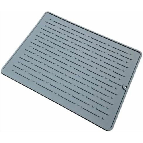 Tapete de silicone para secar louça, resistente ao calor e lavável, 20x15