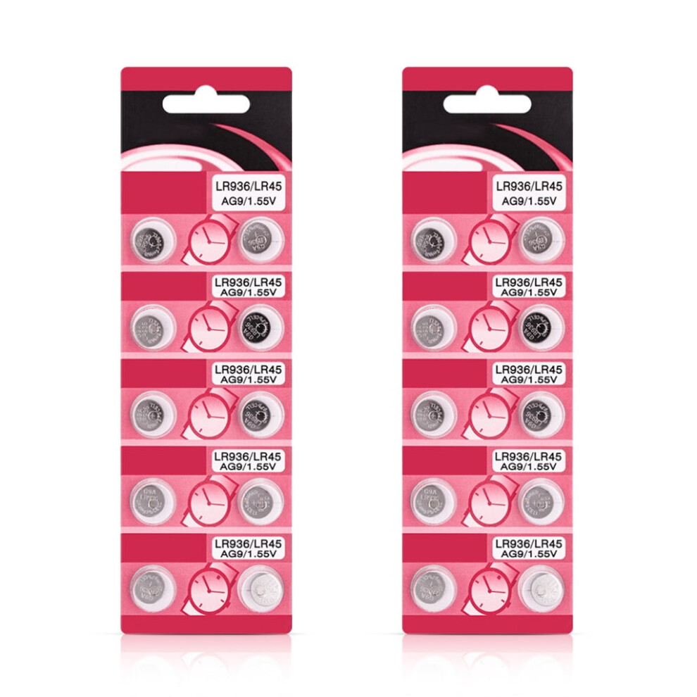 Yammee High Capacity Ag9 Lr936 Batteries 1.5V Button Battery For Low Power Electronics 9496895120168