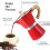 Moka Pot Espressomaskin 9-kopper rød 3