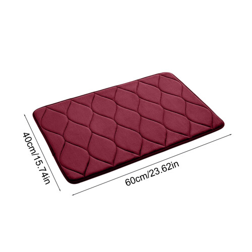 Tapis de sol rouge en peluche polyester 40 x 60 cm 2