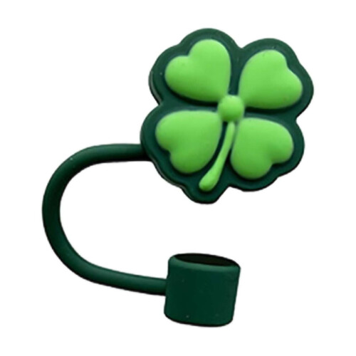 Sugrörslock och dammpluggset med gröna Shamrock-kepsar, 6-pack 1