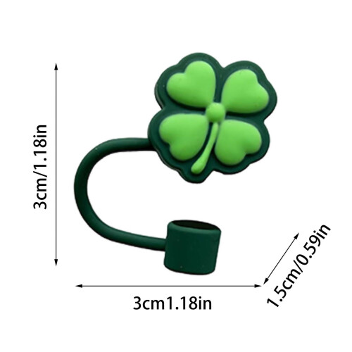 Sugrörslock och dammpluggset med gröna Shamrock-kepsar, 6-pack 2