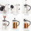 Καφετιέρα French Press 27oz, ανθεκτικό στη θερμότητα γυαλί, χωρίς BPA, φίλτρο 4 επιπέδων και 3