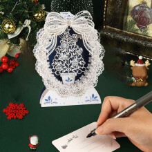 3D Christmas Greeting Card, Christmas Cards with Envelopes Santa Snowman Tree Xmas Gift of Cards for Familes Friends Chrstmas Stocking Stuffer
