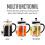 Καφετιέρα French Press 27oz, ανθεκτικό στη θερμότητα γυαλί, χωρίς BPA, φίλτρο 4 επιπέδων και 8