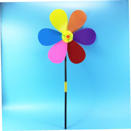 Decoração de jardim com moinho de vento de girassol, 40 cm 2