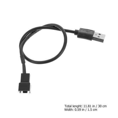 Καλώδιο ανεμιστήρα 5 τεμαχίων 3 ακίδων USB σε καλώδιο προσαρμογέα τροφοδοσίας 3 1