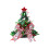 Kerstboomtopper met kerstmuts, groen, plastic, 38 cm 2