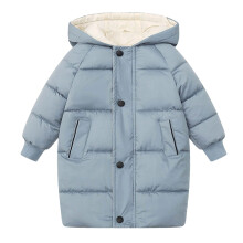 Cappotto invernale lungo da ragazza, giacca imbottita calda e isolante per attività all'aperto in climi freddi, comodo da indossare, Z01Blu, 11-12