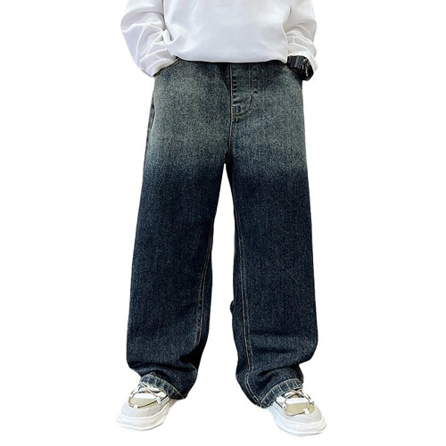 Τζιν Baggy Cargo για Αγόρια, Παντελόνι Denim με Ελαστική Μέση και Χαλαρή Εφαρμογή, Χαλαρό