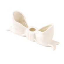 Bougeoir en céramique blanche en forme de nœud pour la Saint-Valentin, élégant bougeoir pour bougies coniques, idéal pour les dîners
