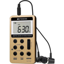 V112AM FM Tragbares Radio mit LCD-Display, wiederaufladbar