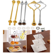 3-Tier Crown Cupcake Stand with Handles – Durable, Easy Assembly, Perfect for Parties, Weddings & Baking Business | Gold | Compatible with Standard
