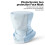 Summer Cycle Face Mask Windproof Running Neck Gaiter, Light Blue/ Grey 1