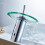 Copper Bathroom Faucet with Glass Handle, Single Hole 6