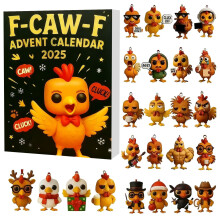 Décoration d'intérieur 2025 Calendrier de l'Avent de collection Vache amusante Décoration d'intérieur