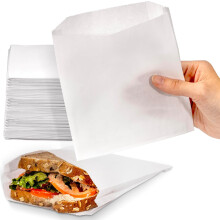 Bolsas de papel antigrasa para sándwiches, aptas para alimentos, paquete de 200 unidades