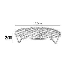 Grille de friteuse à air ronde empilable en acier inoxydable avec support de refroidissement et grille de cuisson vapeur pour la cuisine domestique