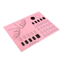 Tapis de manucure en silicone translucide pour nail art, feuilles de transfert et entraînement au stamping