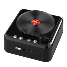 Mini reproductor de CD con Bluetooth 5.1 y pantalla LED. Incluye funda antipolvo. Unidad compacta de sobremesa para audiófilos y uso en varias