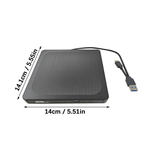 External Disc Drive USB3.0 Type C Disc Player Burning Reader Compatibles Laptop Desktop Multiple Systems 2