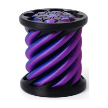 1 unidad, color púrpura, 5 cm, impreso en 3D, cilindro espiral de descompresión, alivio del estrés en la oficina.
