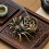 Sárgaréz füstölőtartó fedéllel 4