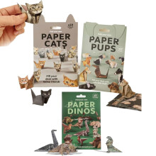 Origami-Set mit Papierdinosauriern zum Selbermachen (50 Teile)