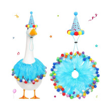 Ensemble de décoration festive d'oie pour porche - Tenue de fête fantaisiste pour votre décoration extérieure, parfaite pour les célébrations