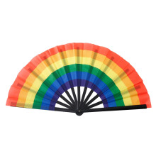Éventail pliable arc-en-ciel, éventail coloré, ventilateur rafraîchissant pour soirées LGBT, accessoires pour femmes et hommes, léger