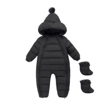Culaith Sneachta Buachaill Leanbh Hoodie Bera Ear Romper Leanbh Éadaí Leanbh Cóta Puffy Te Seaicéad Éadaí Nuabheirthe 18-24 Mí
