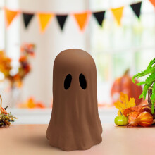 Figurină fantomă de Halloween din rășină, 11,9 cm, maro