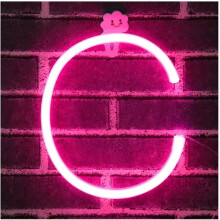 Letter Neon Lights, LED Neon Night Light Neon Lights Wall Decorative Night Light for Kids Bedroom Battery USB Operated Pink