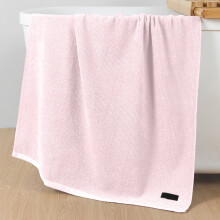 Serviette de bain 100 % coton, 70 x 140 cm, douce et ultra-absorbante, grande serviette de bain, rose, pour la maison et la salle de sport